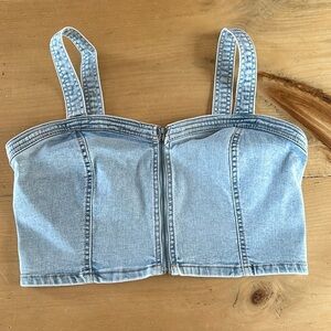 Jean Corset Crop Top Large